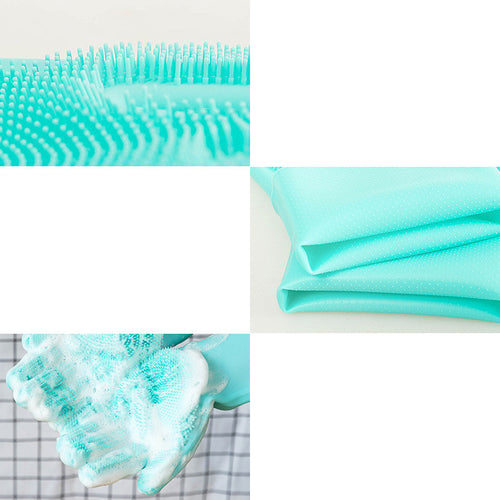 2-in-1 Silicone Pet Grooming Glove – Gentle Deshedding Brush