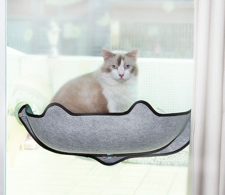 Space-Saving Cat Window Hammock for Relaxing Views