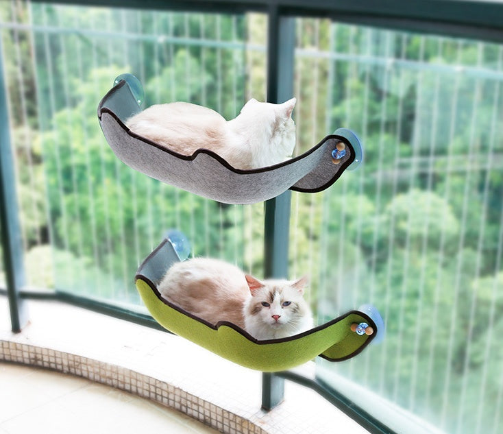 Space-Saving Cat Window Hammock for Relaxing Views