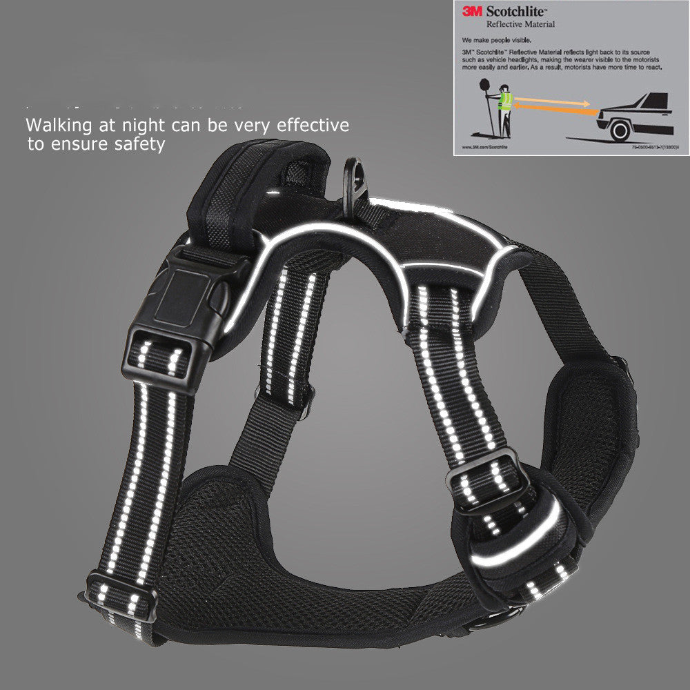 Breathable Reflective Dog Harness for Safer Night Walks