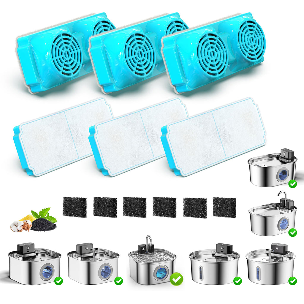 FreshFlow Replacement Filters for Dog & Cat Water Fountains