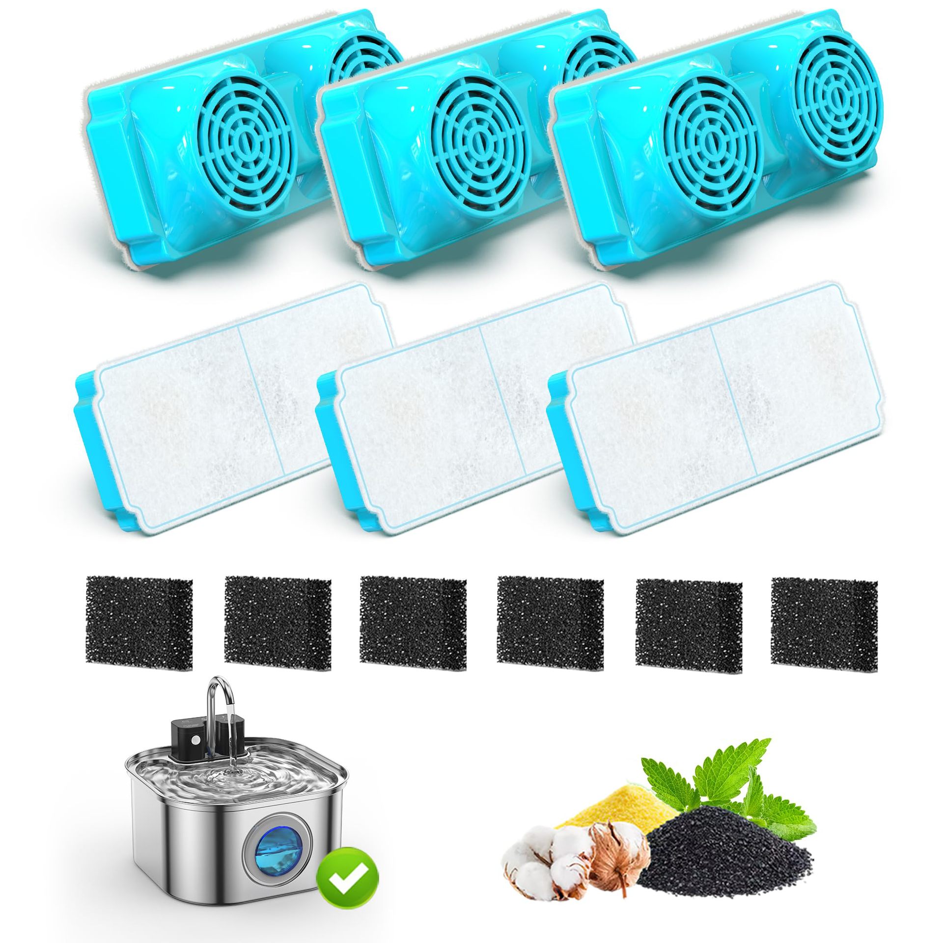 FreshFlow Replacement Filters for Dog & Cat Water Fountains