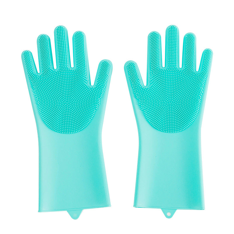 2-in-1 Silicone Pet Grooming Glove – Gentle Deshedding Brush